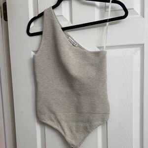 Abercrombie & Fitch Knit One Shoulder Bodysuit SZ M